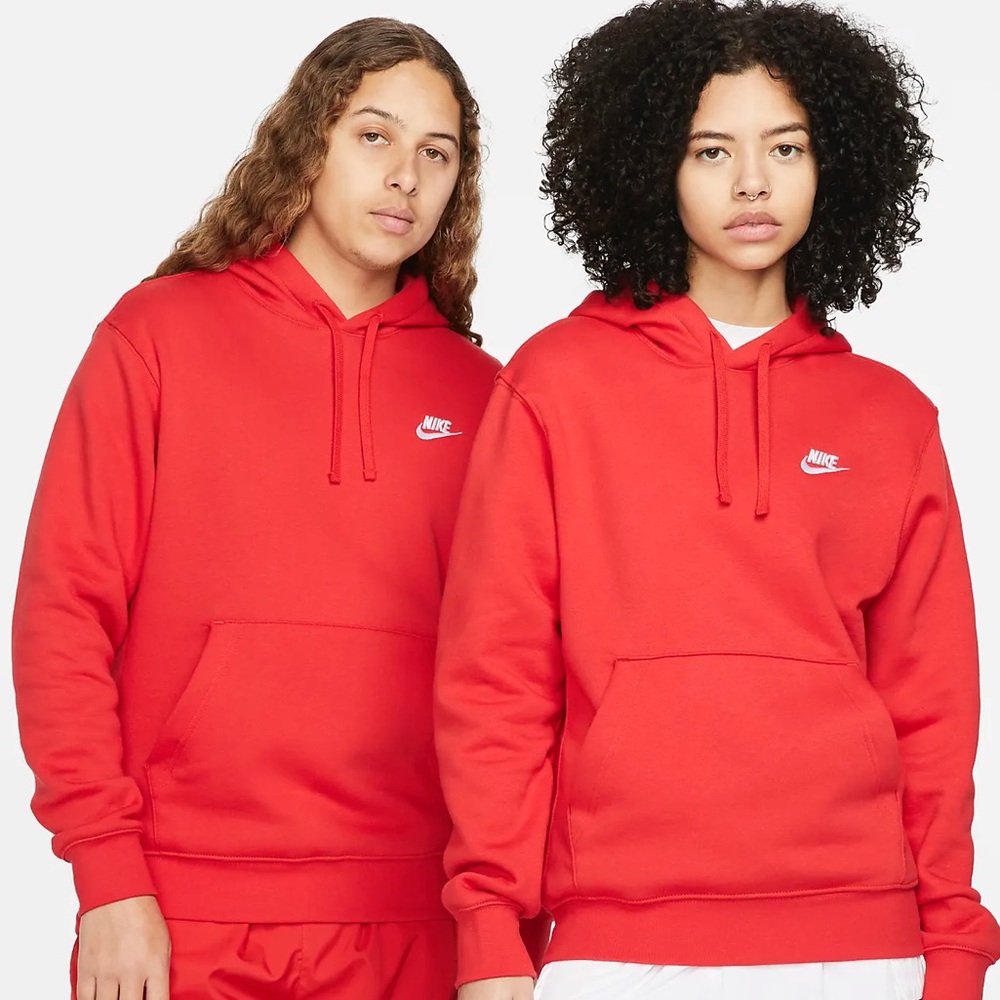 Red Nike hoodie